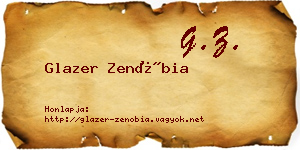 Glazer Zenóbia névjegykártya